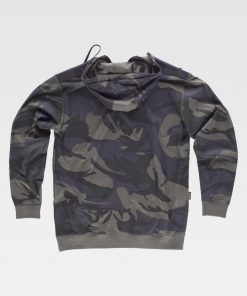 Sudadera capucha camuflaje oscuro