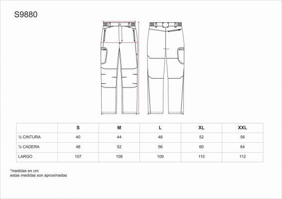 Pantalon de montaña medidas