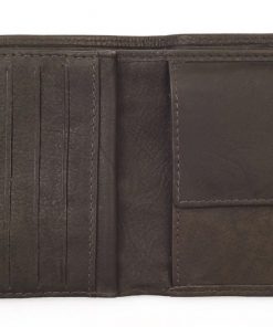 Cartera cuero y lona