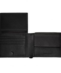 Cartera con solapa Saffiano