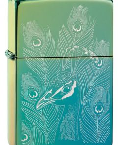 Mechero Zippo pavo real