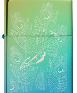 Mechero Zippo pavo real