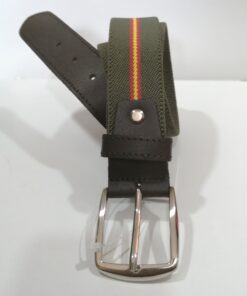 Cinturon bandera elastico piel